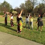 hula at park 3 young girls